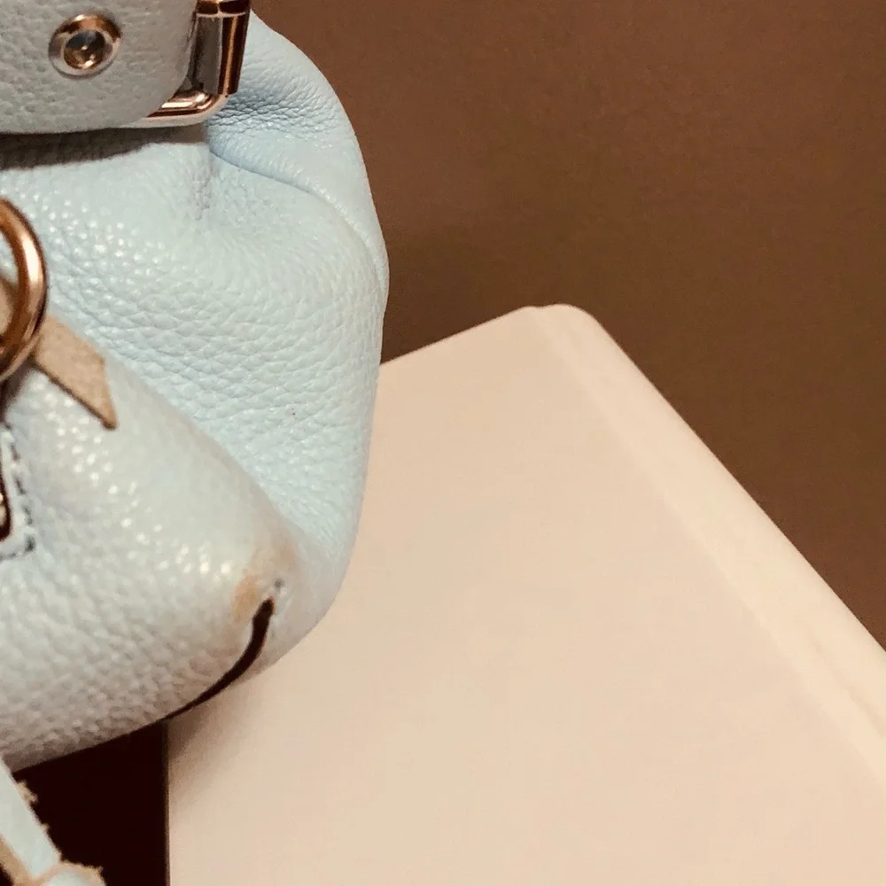 Rebecca Minkoff Large Moto Satchel Tote.  Powder Blue - Picture 8 of 11